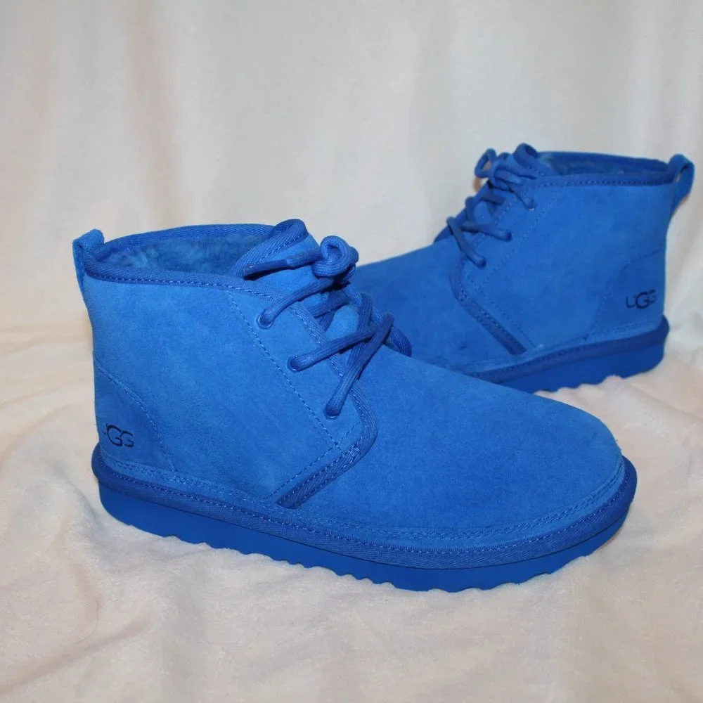 NIB UGG MEN'S NEUMEL CHUKKA SUEDE SHEARLING LINED ANKLE‎ WINTER BOOTS